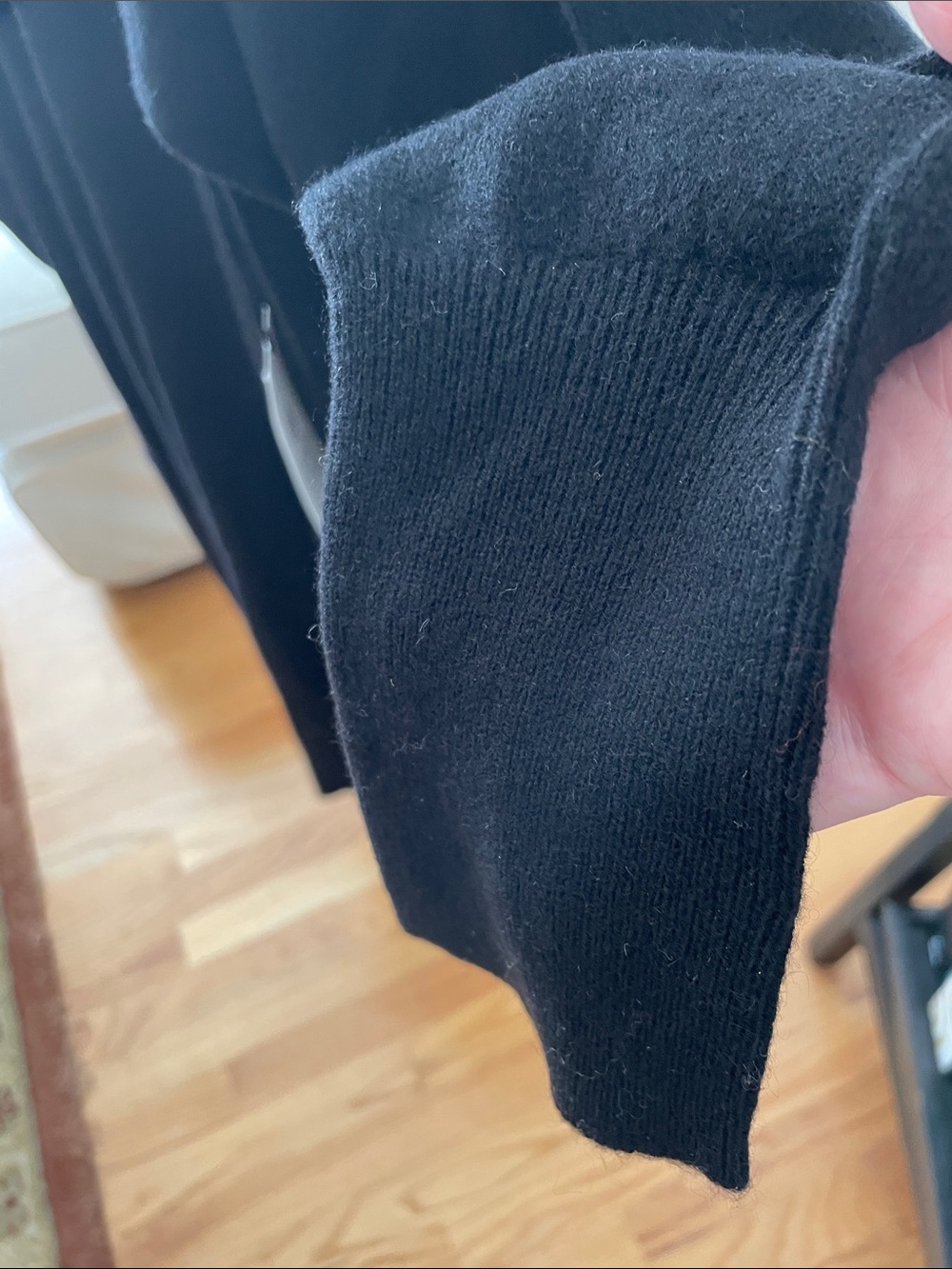 Ann Taylor cashmere Black Ribbed Turtleneck Sweater Dress - Picture 3 of 8